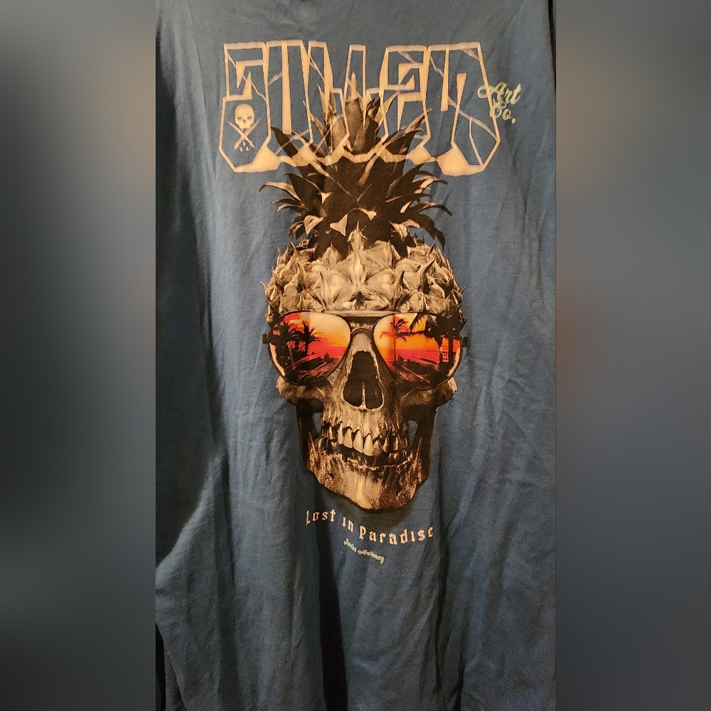 Lost in Paradise Blue Graphic T-Shirt